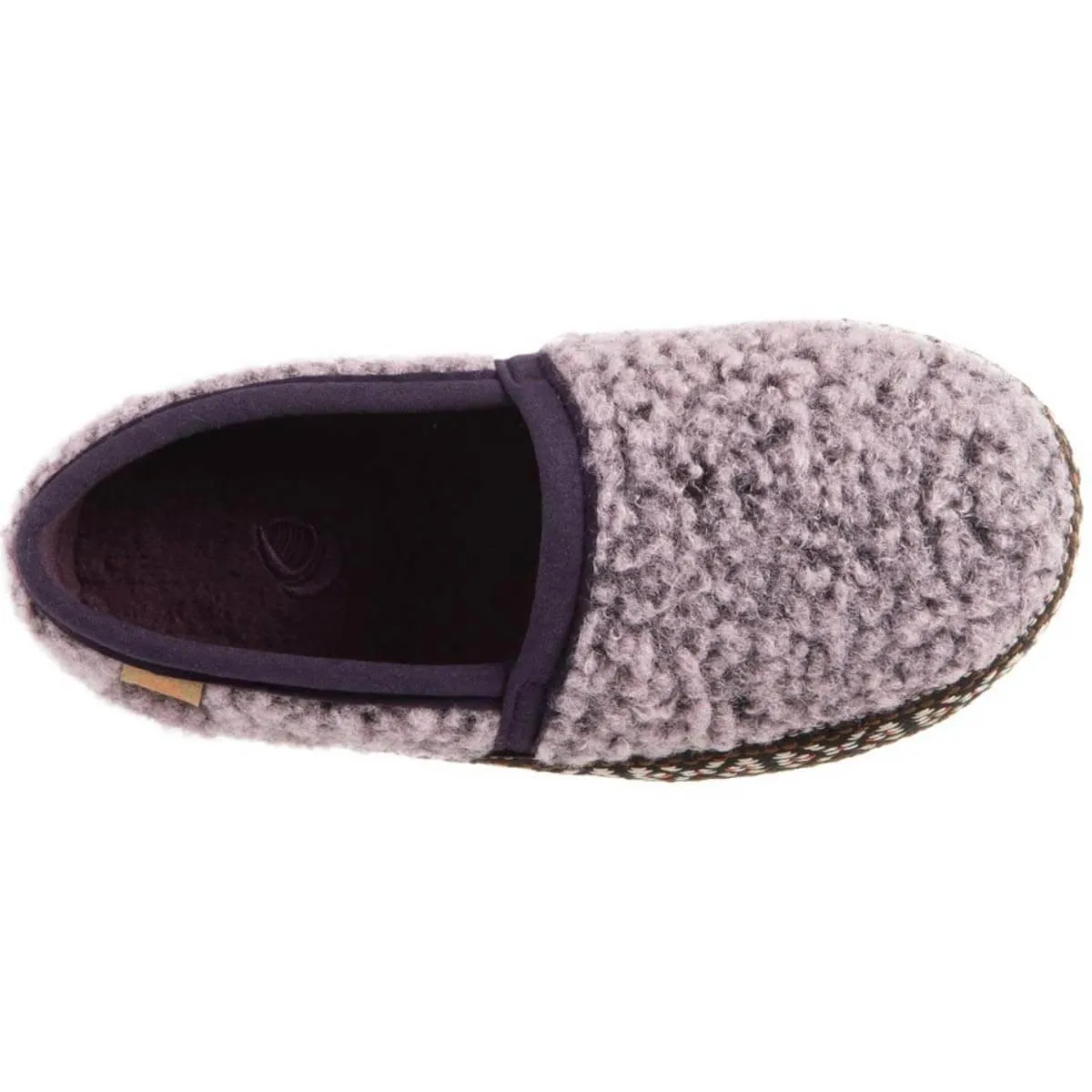 Acorn Kids' Slippers - L’il Woven Trim Moccasins, Iris, K5/6 | A19009IRS5-6