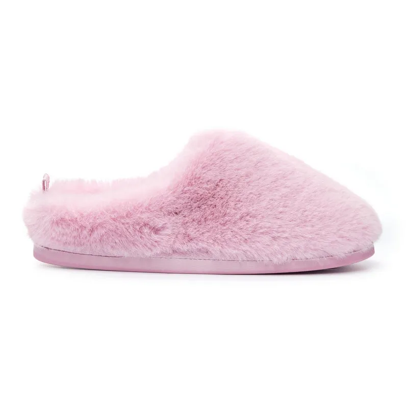 Ariana - Luxury Faux Fur Mule Slipper - Pink