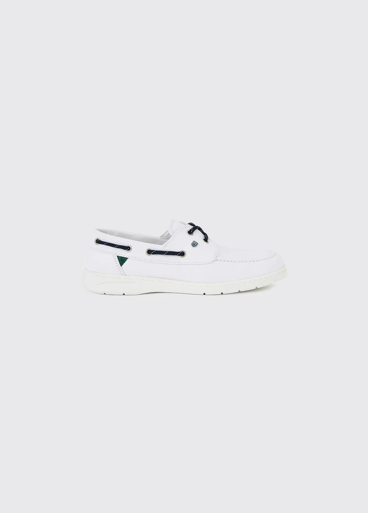 Biarritz Canvas Boat Shoe - White