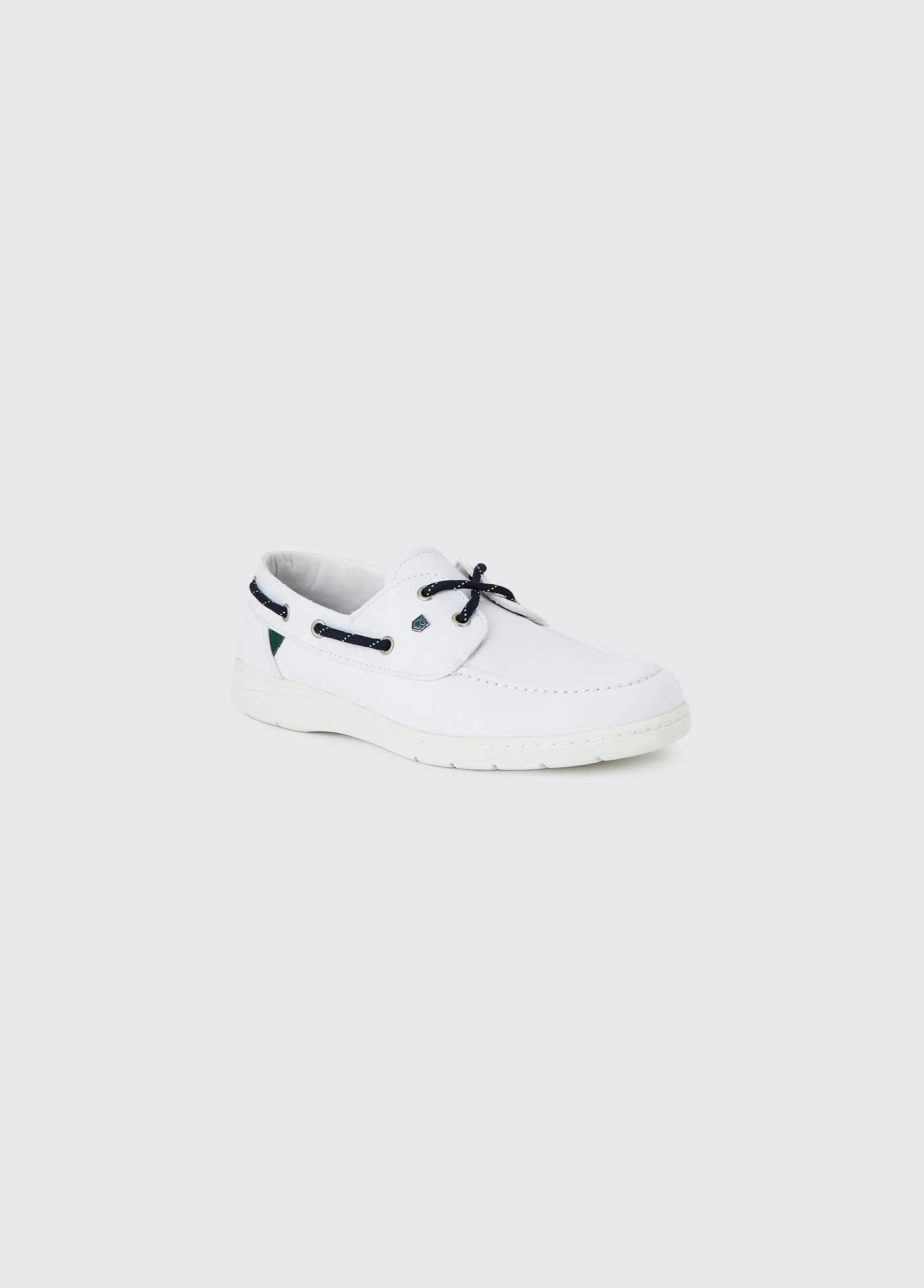 Biarritz Canvas Boat Shoe - White