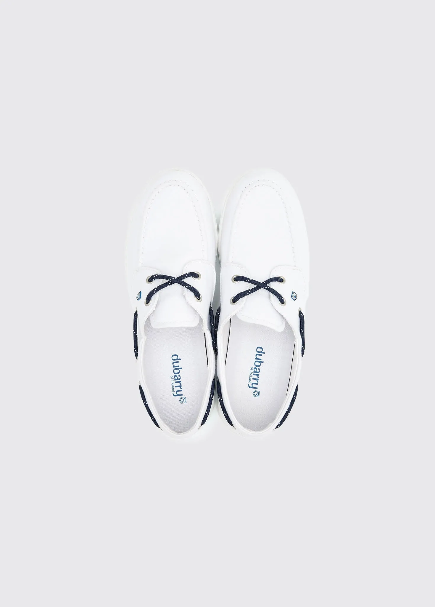 Biarritz Canvas Boat Shoe - White