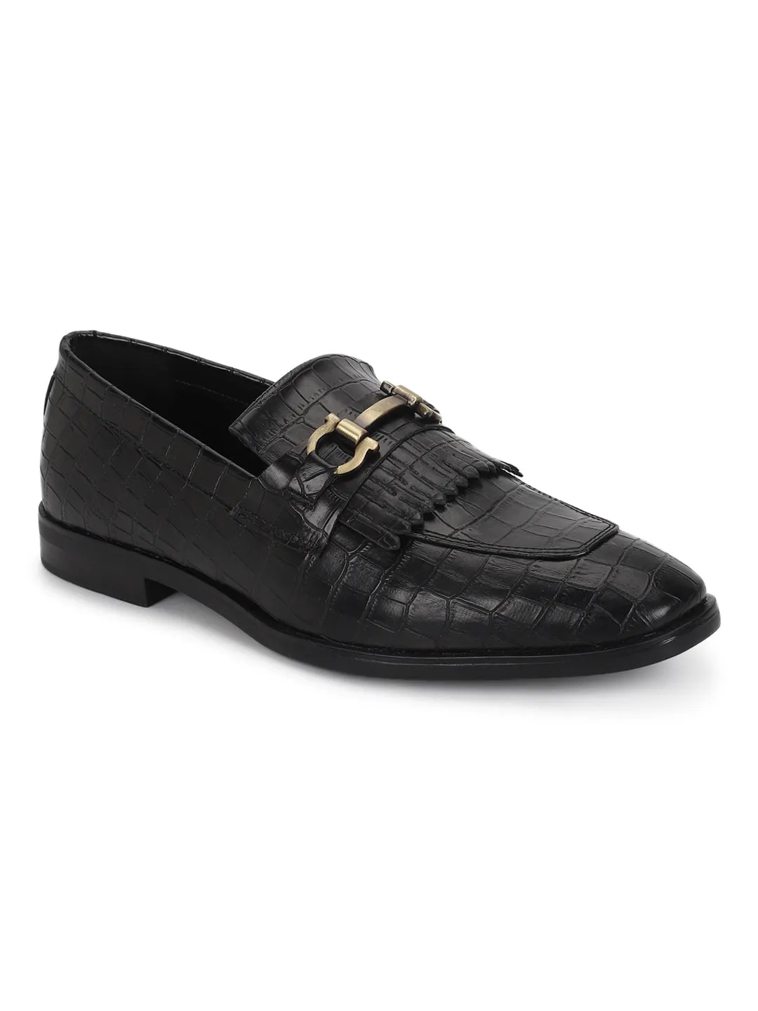 Black Croc PU Men Loafers (TC-SM-5026-BLKCROC)