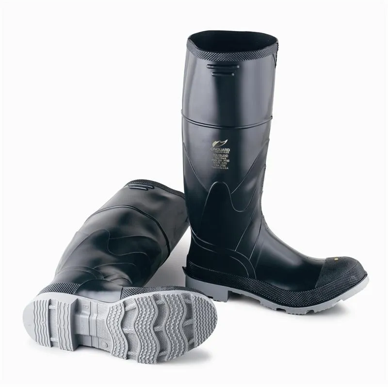 Black Polyblend Boots with Steel Toe