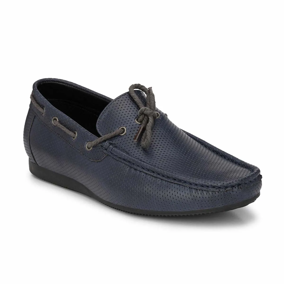 Blue Casual Contrast Bow Loafers