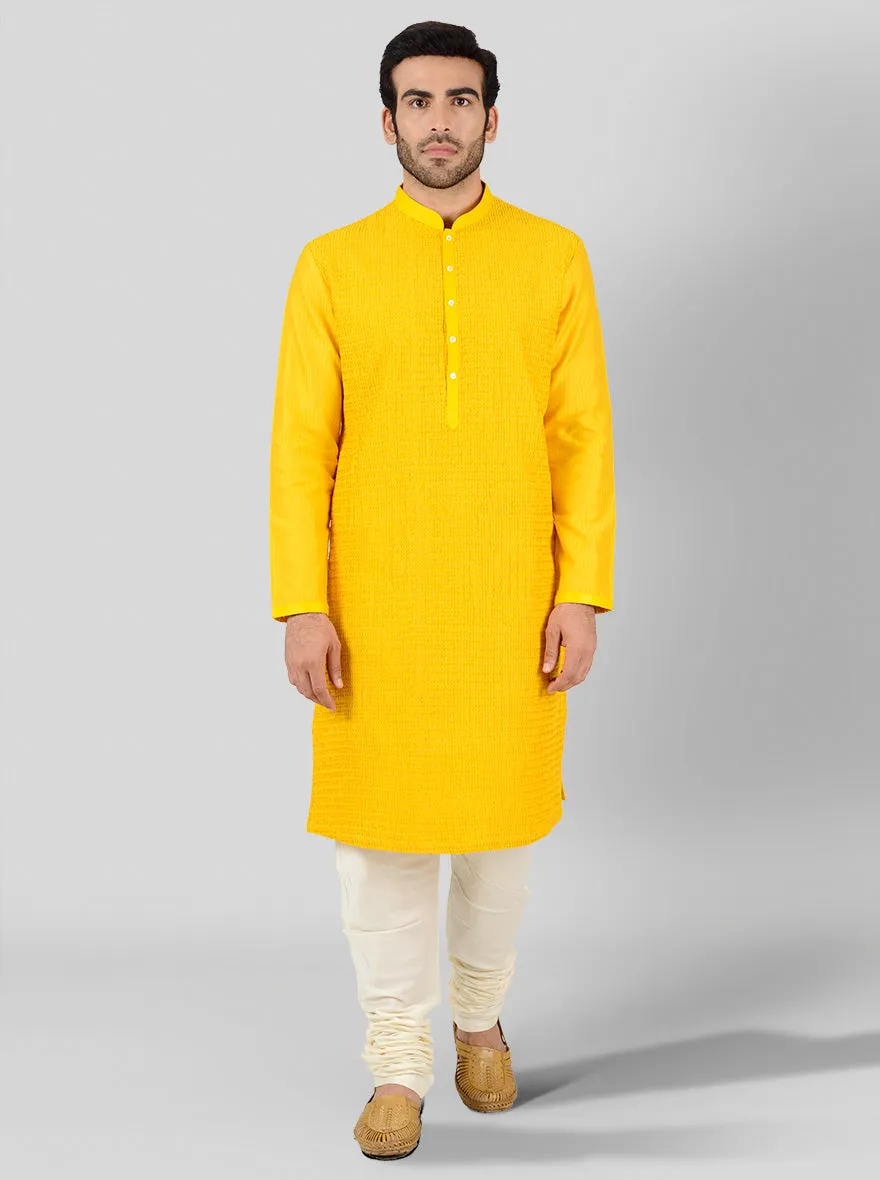 Bright Yellow Kurta Set | TULA