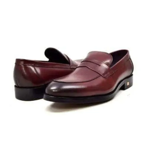 British Walkers Berlin Men's Bordeaux Red Leather Loafers