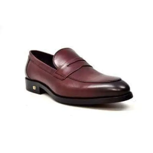 British Walkers Berlin Men's Bordeaux Red Leather Loafers