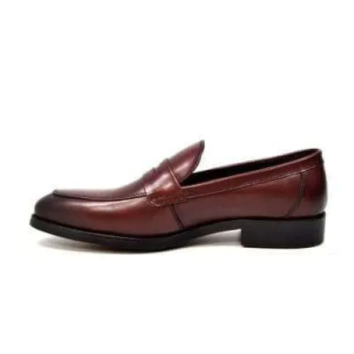 British Walkers Berlin Men's Bordeaux Red Leather Loafers