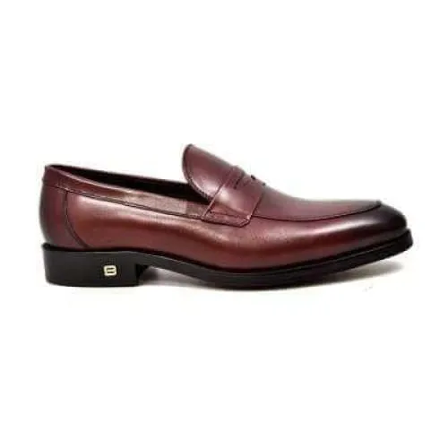 British Walkers Berlin Men's Bordeaux Red Leather Loafers