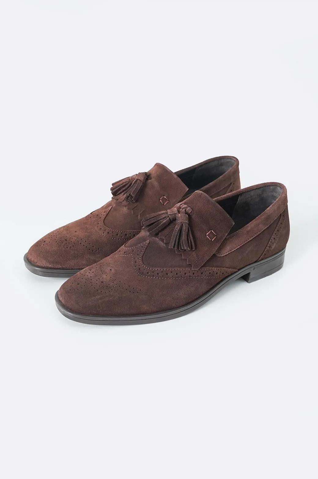 BROUGE LEATHER LOAFERS