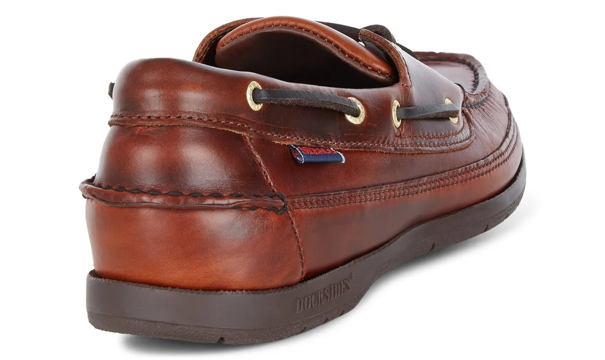 Brown Gum Schooner Waxed Leather Boat Shoe