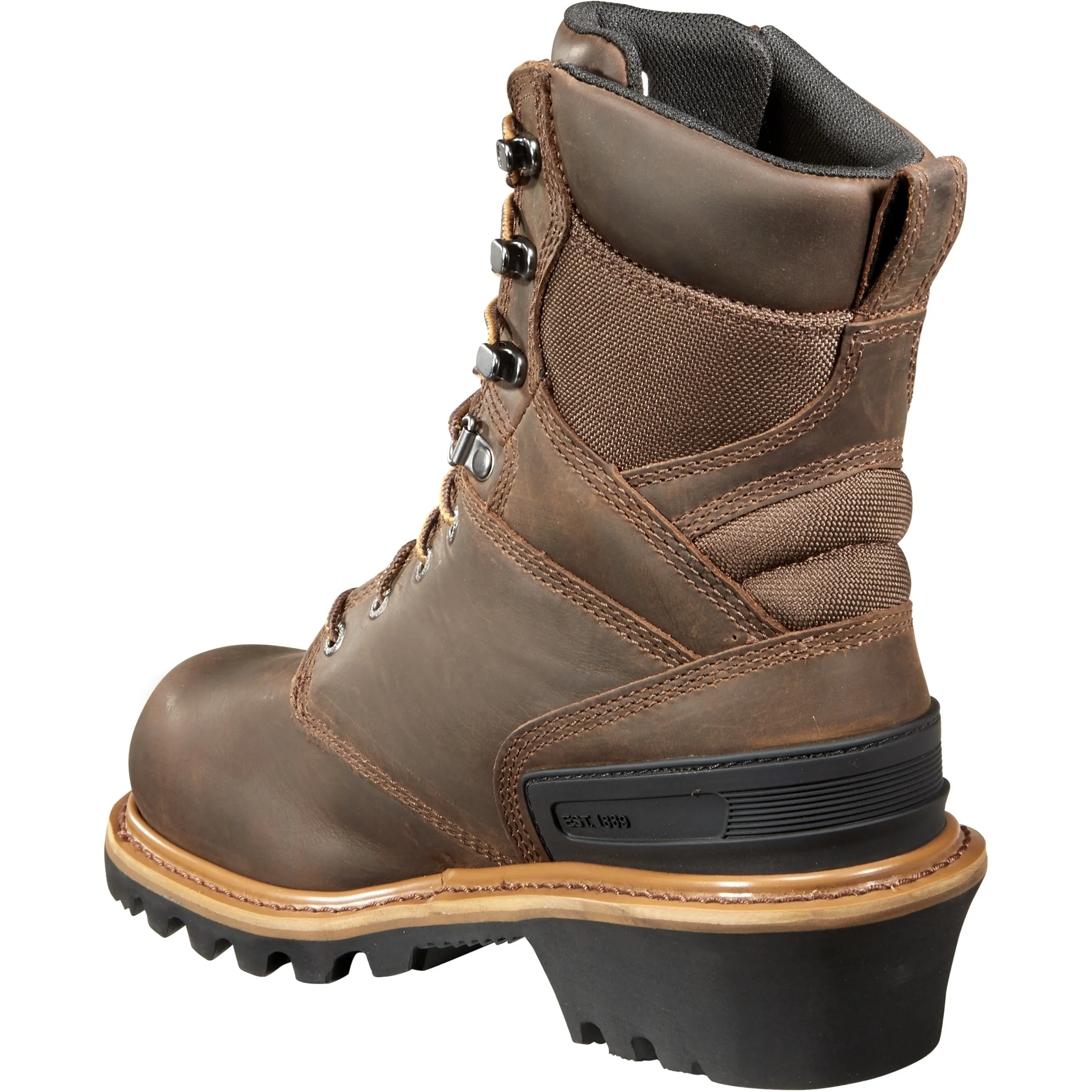 Carhartt Men's 8" Comp Toe WP Logger Work Boots - Brown - CML8360