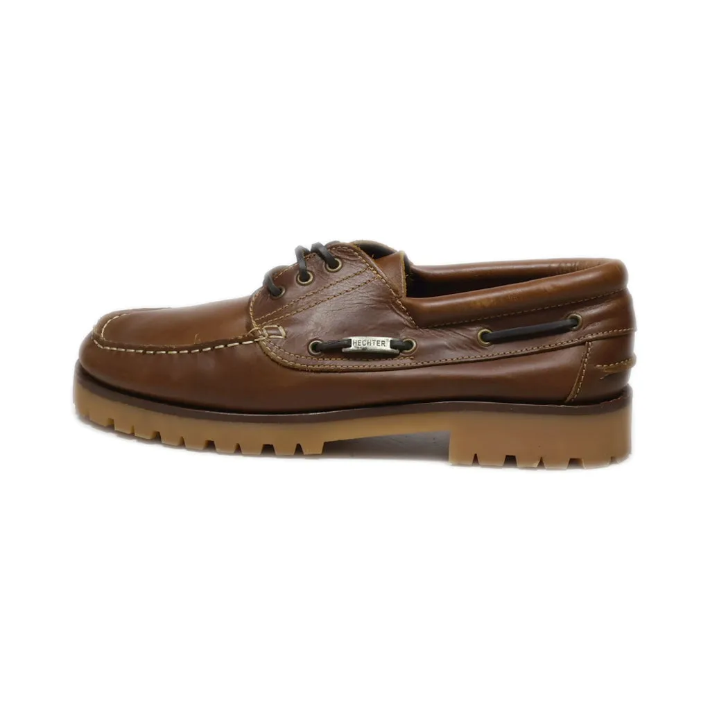 Daniel Hechter Paris Boat Shoes Leather Brown Colour For Men