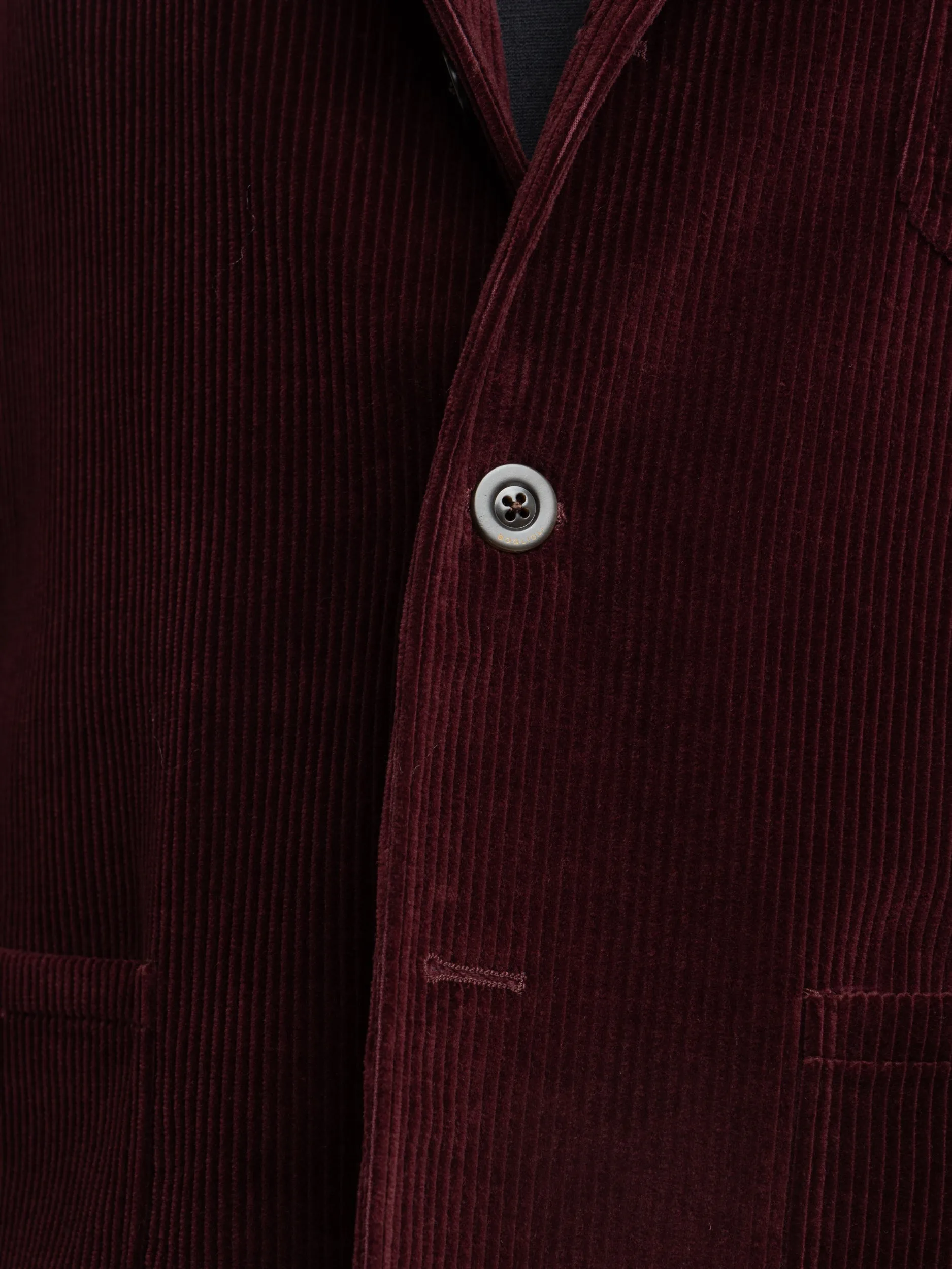 Dark Red Corduroy Sport Jacket