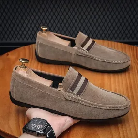 Effortless Style: Spring Suede Loafers for Men - Casual Slip-on Driving Moccasins with High-Quality Comfort for Stylish and Comfortable Walks