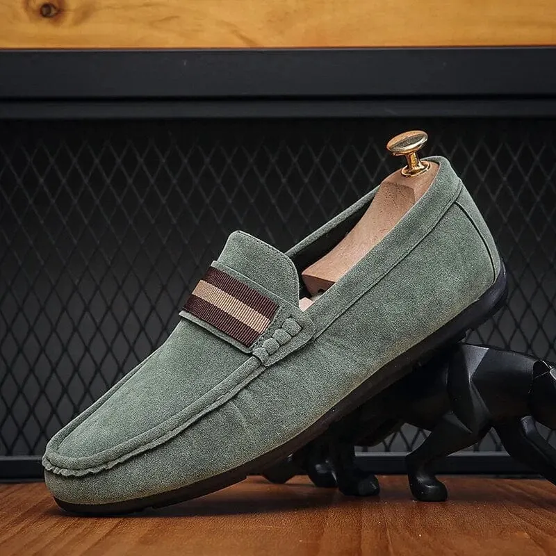 Effortless Style: Spring Suede Loafers for Men - Casual Slip-on Driving Moccasins with High-Quality Comfort for Stylish and Comfortable Walks