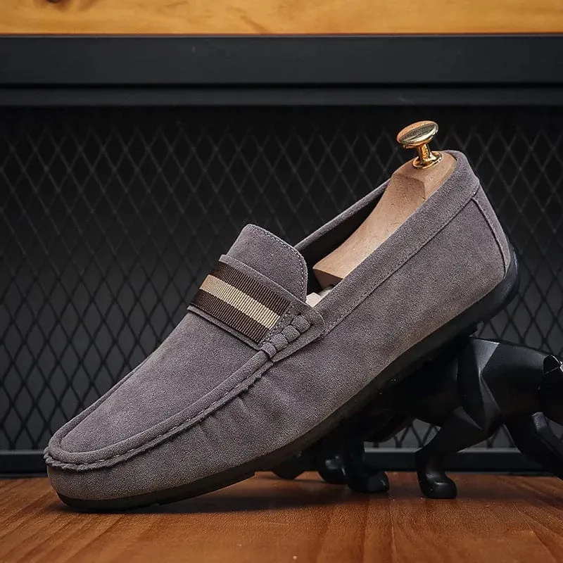 Effortless Style: Spring Suede Loafers for Men - Casual Slip-on Driving Moccasins with High-Quality Comfort for Stylish and Comfortable Walks