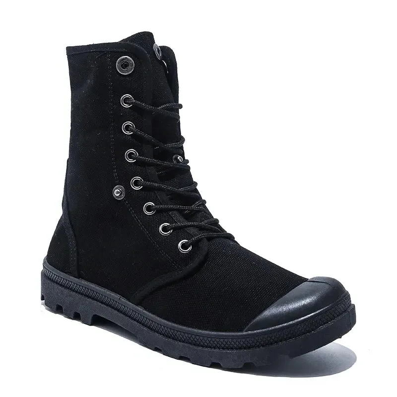 Funki Buys | Boots | Men's Canvas High Top Combat Boots