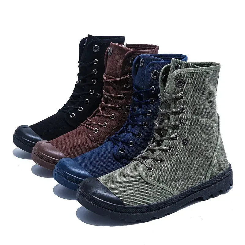 Funki Buys | Boots | Men's Canvas High Top Combat Boots