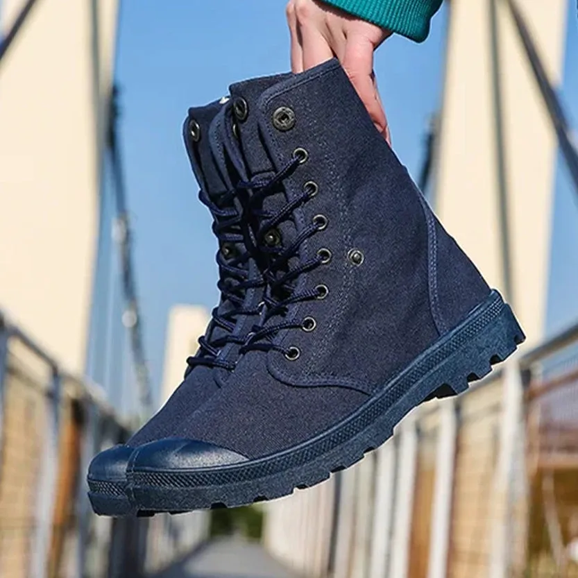 Funki Buys | Boots | Men's Canvas High Top Combat Boots