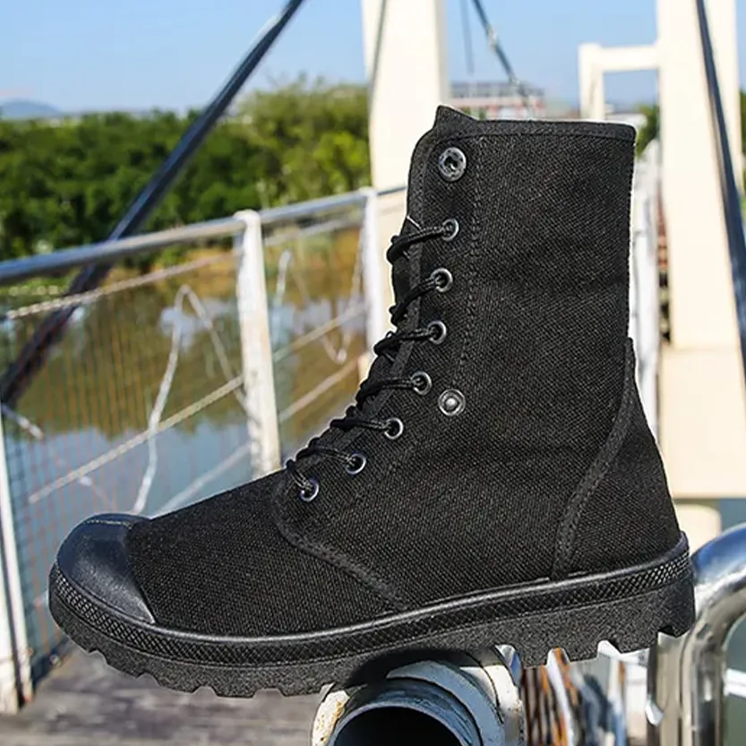 Funki Buys | Boots | Men's Canvas High Top Combat Boots