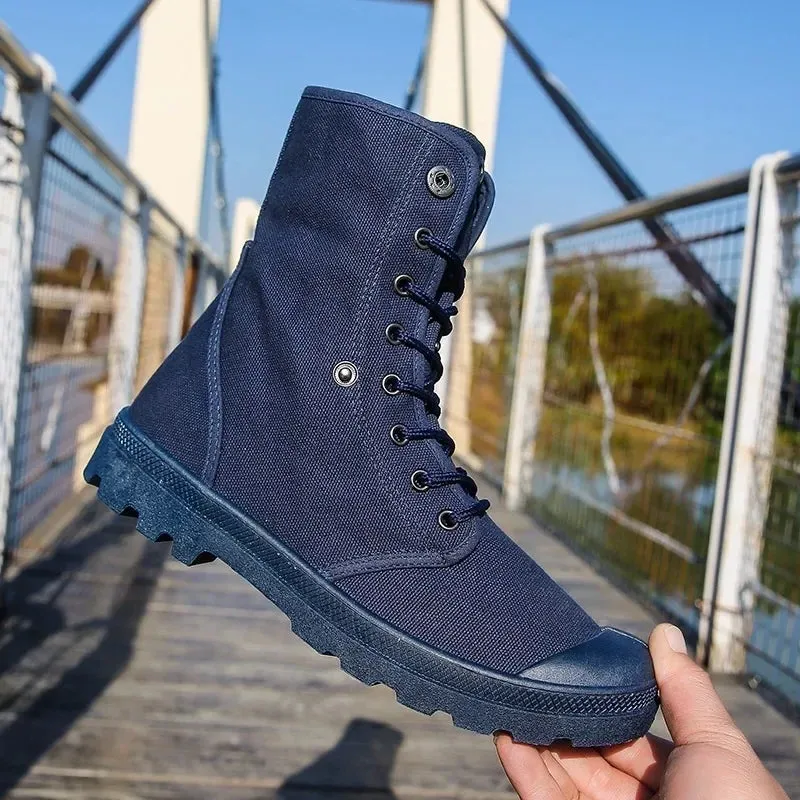 Funki Buys | Boots | Men's Canvas High Top Combat Boots