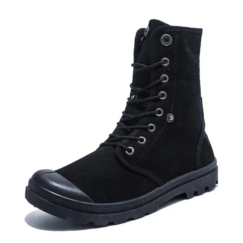 Funki Buys | Boots | Men's Canvas High Top Combat Boots