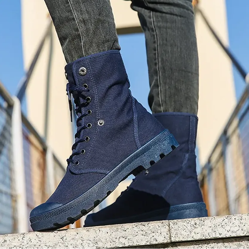 Funki Buys | Boots | Men's Canvas High Top Combat Boots