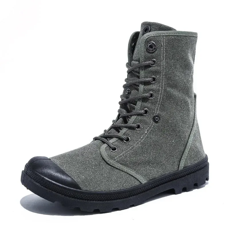 Funki Buys | Boots | Men's Canvas High Top Combat Boots