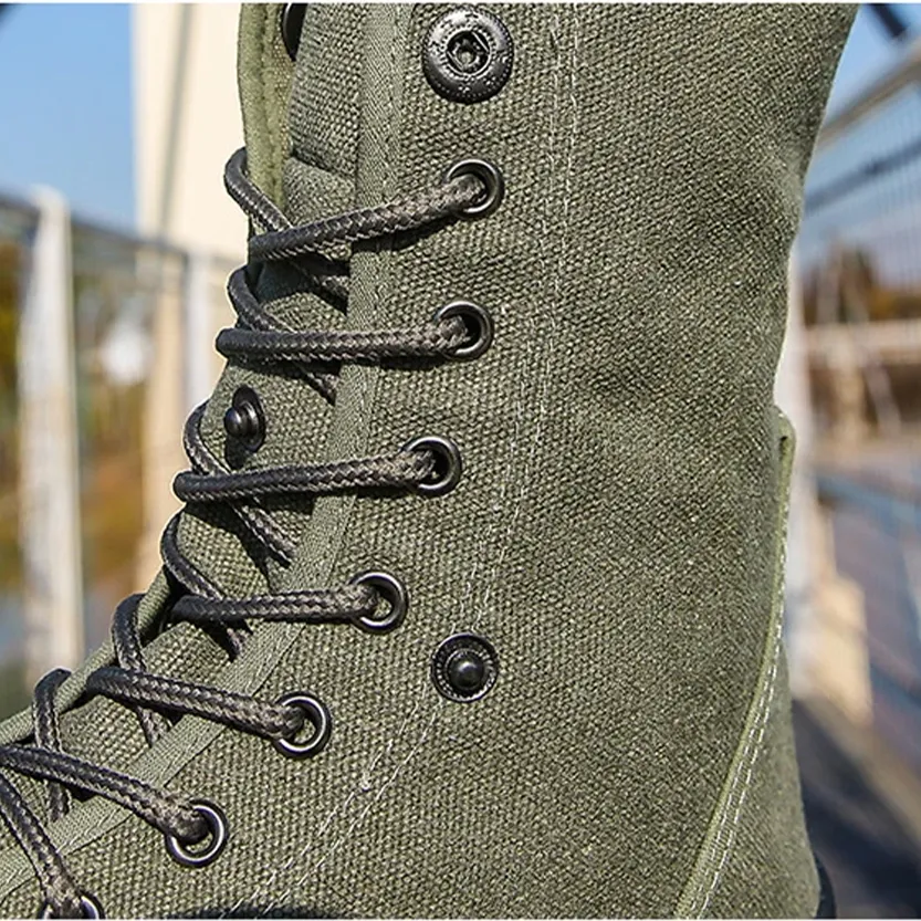 Funki Buys | Boots | Men's Canvas High Top Combat Boots