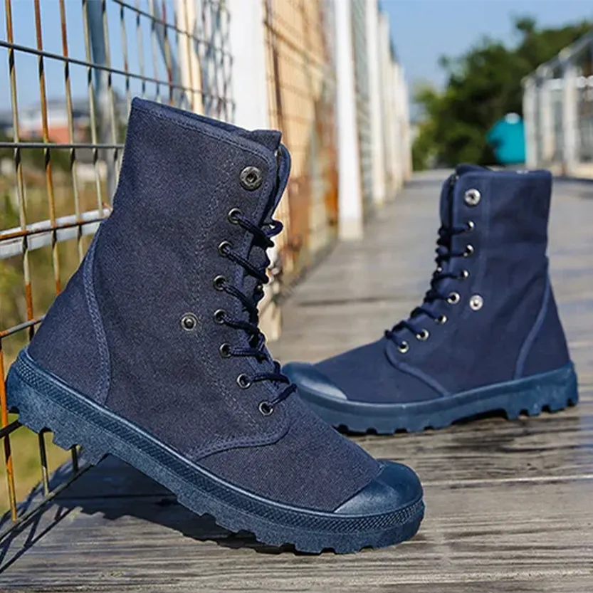 Funki Buys | Boots | Men's Canvas High Top Combat Boots