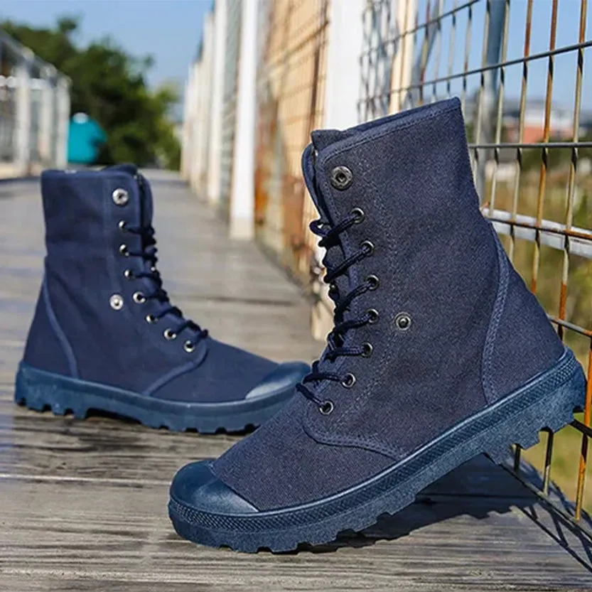 Funki Buys | Boots | Men's Canvas High Top Combat Boots