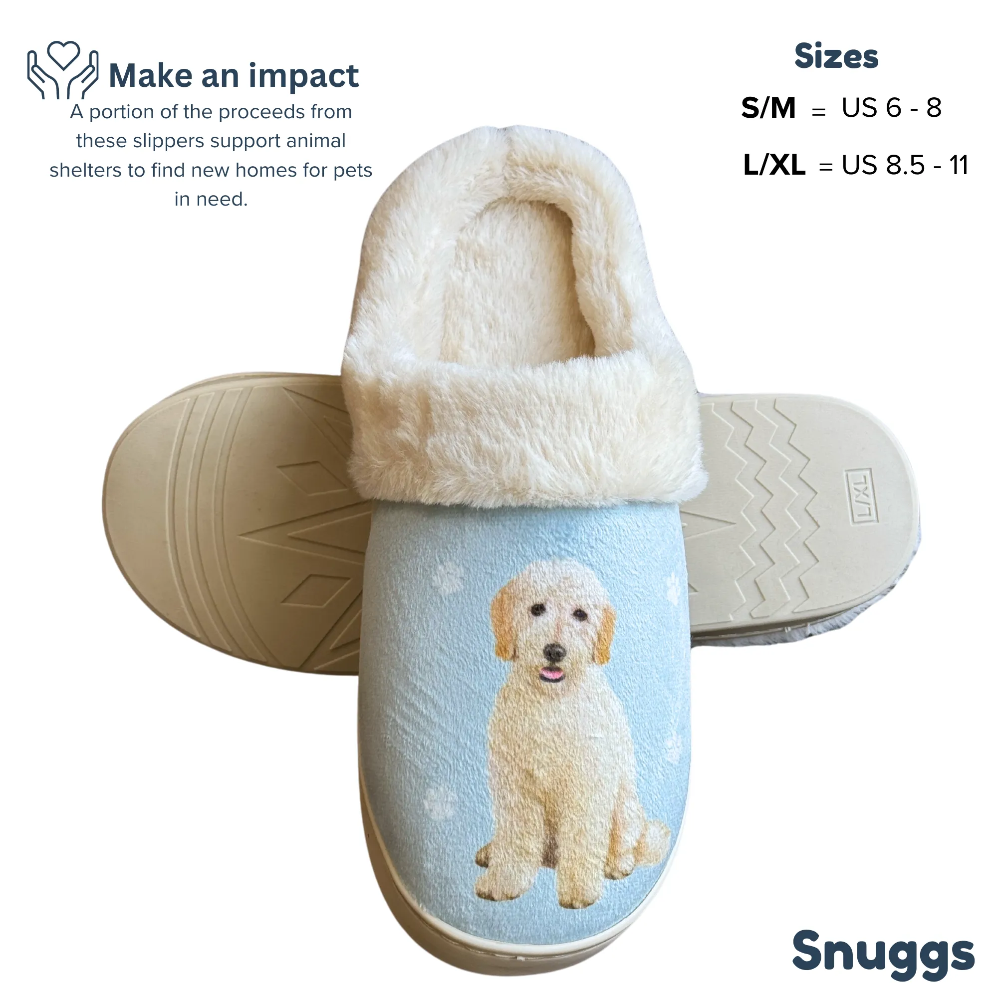 Goldendoodle Snuggs Slippers