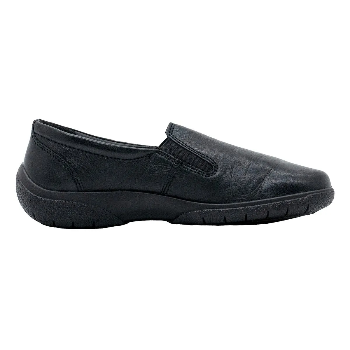 Hotter Glove Ii Loafers Leather Black Colour For Women