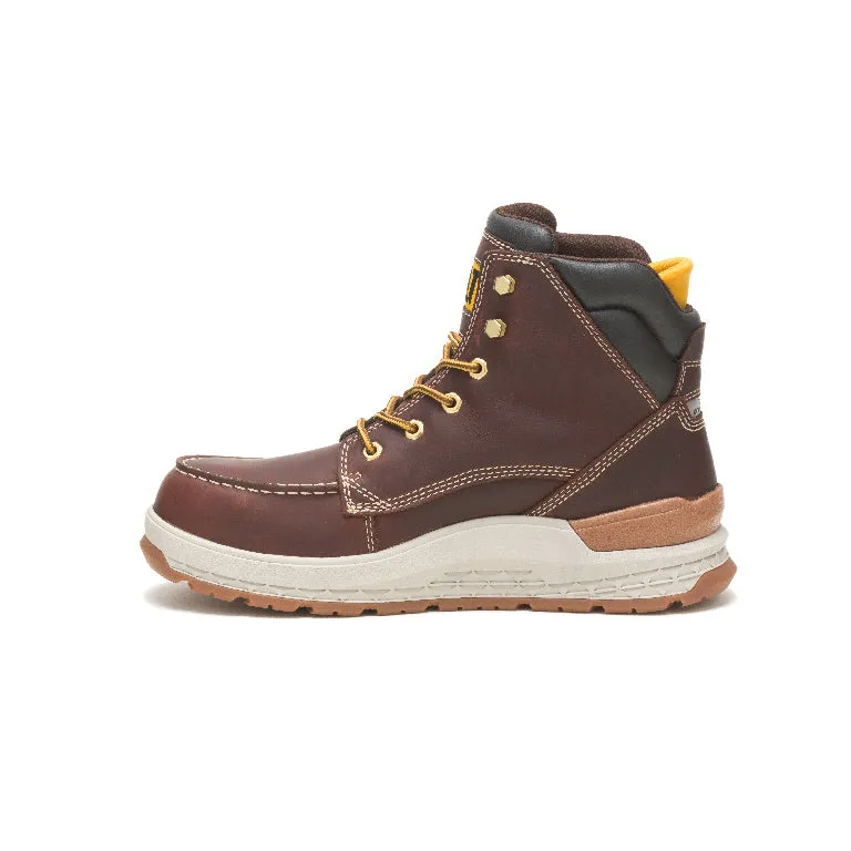 Impact Composite-Toe Waterproof Work Boot Red Brown