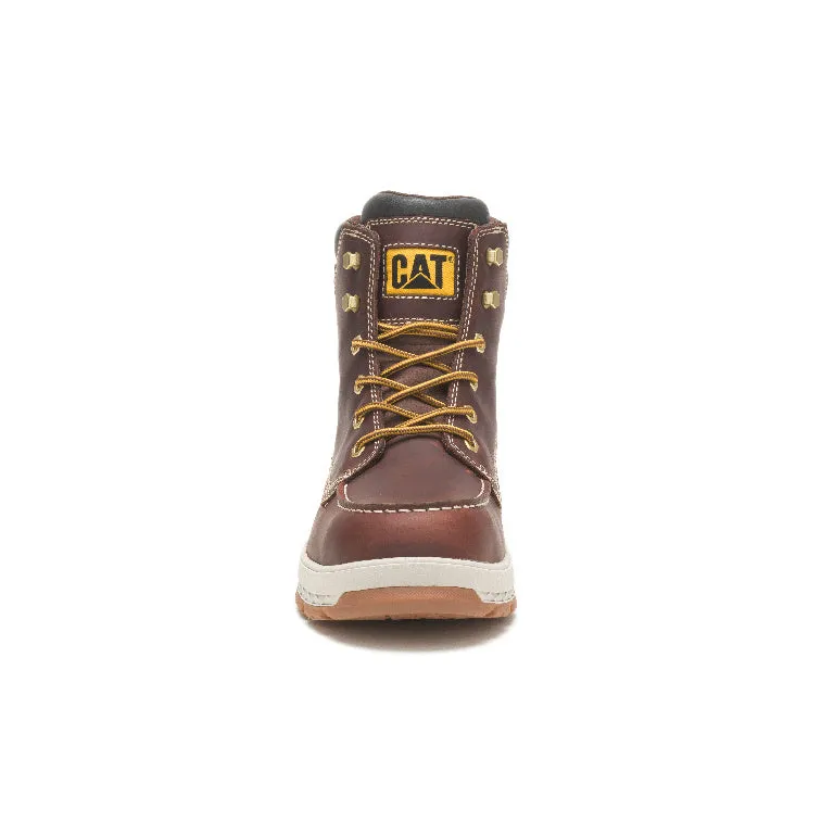 Impact Composite-Toe Waterproof Work Boot Red Brown