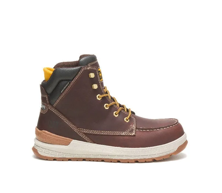 Impact Composite-Toe Waterproof Work Boot Red Brown