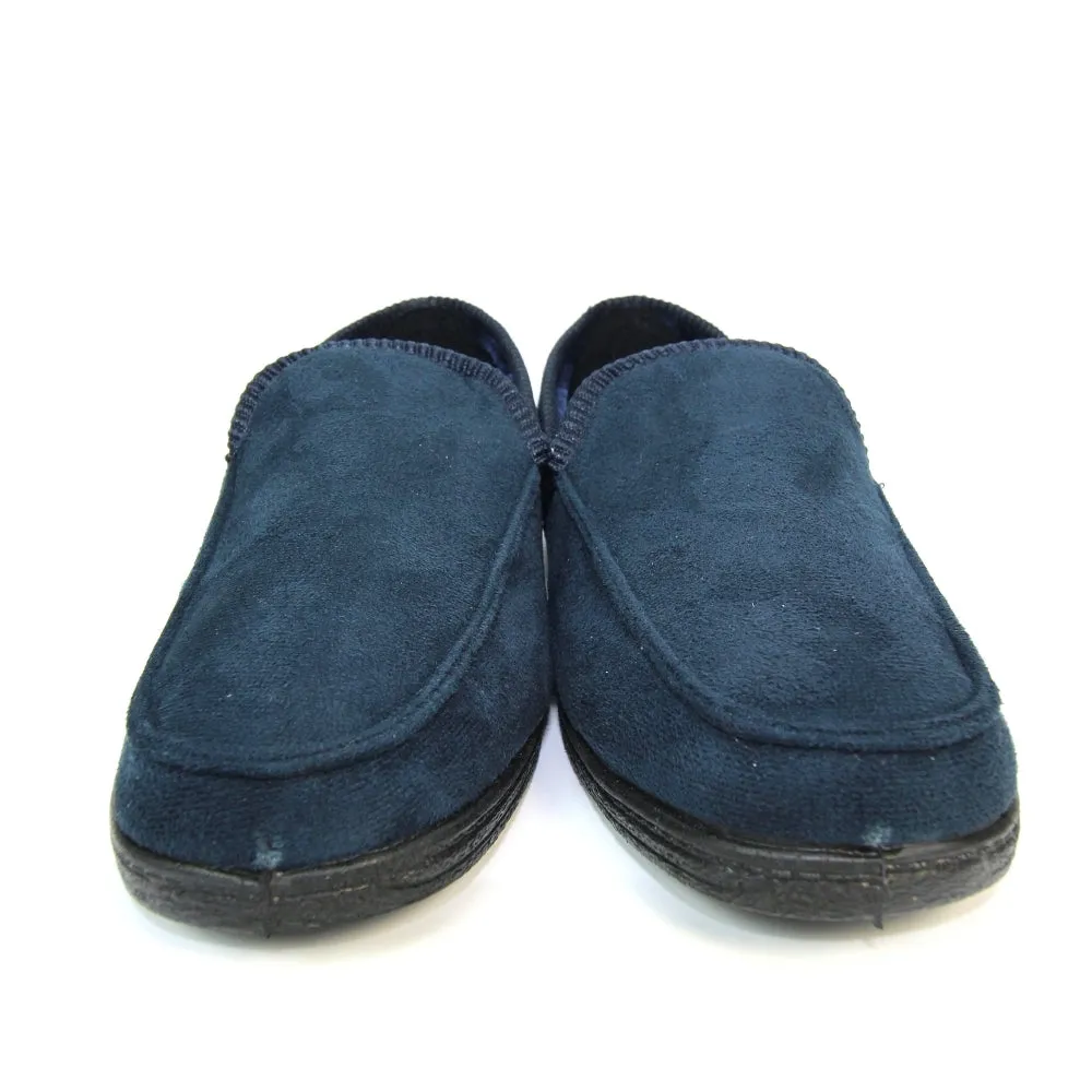 Mens Bedroom Slippers Navy Eden Goodyear Size 7 to 11