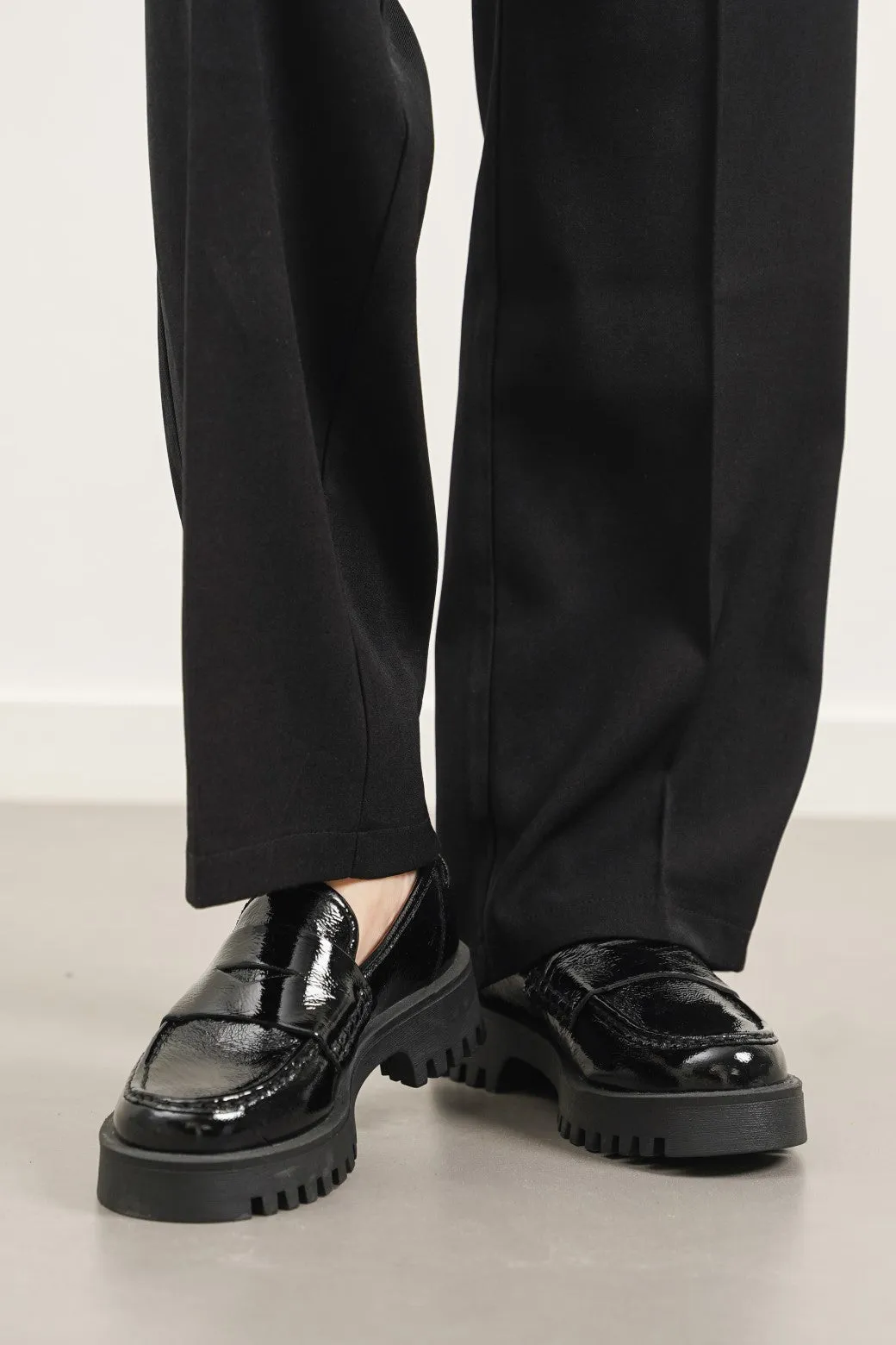 PATENT LEATHER LOAFERS