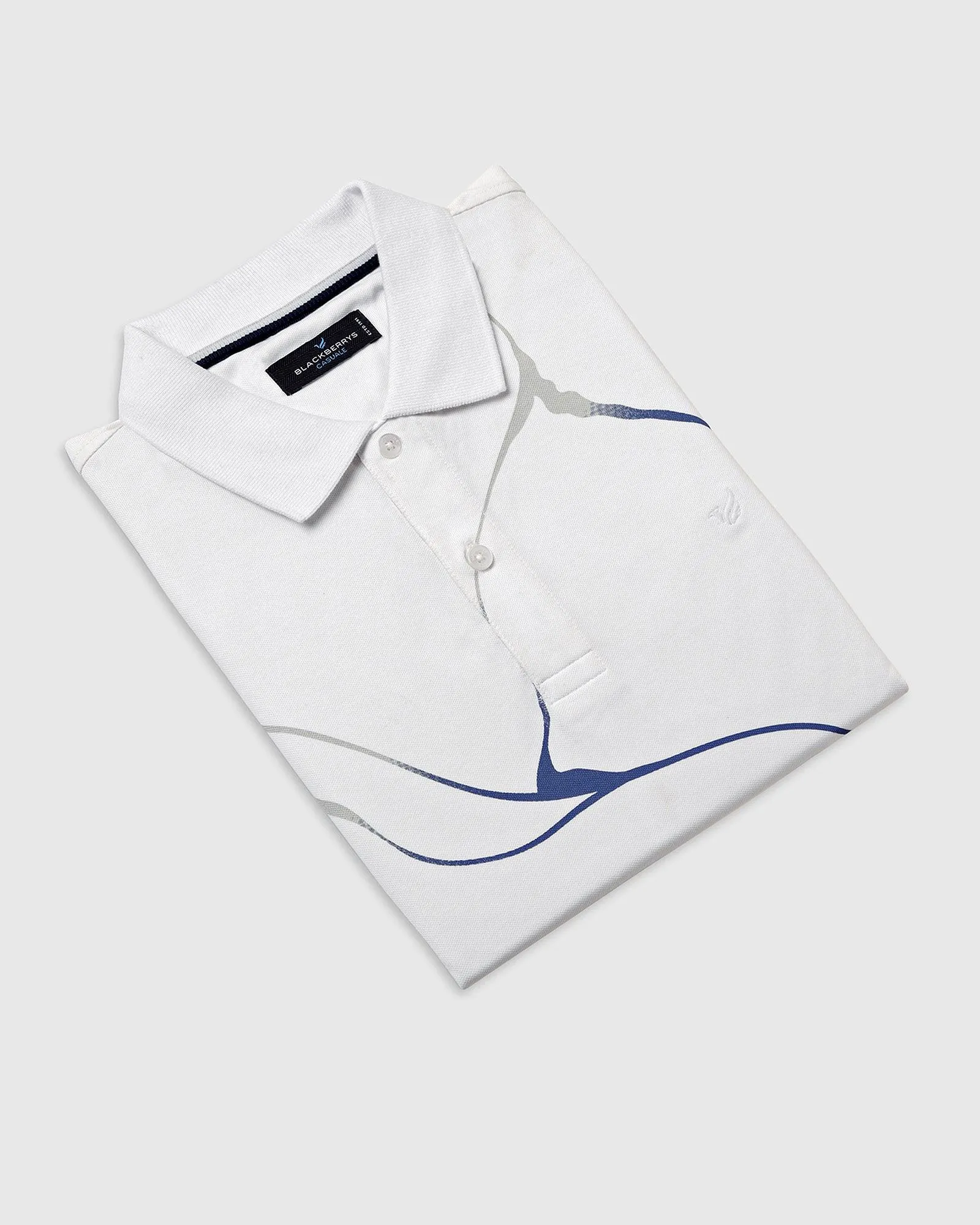 Polo White Printed T-Shirt - Mizu