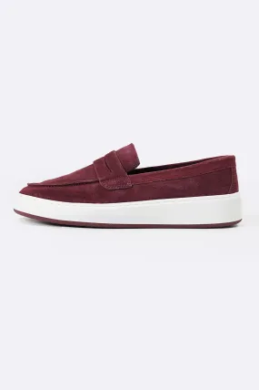 SUEDE PENNY LOAFERS