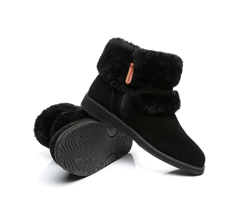 TARRAMARRA® UGG Boots Women Sheepskin Wool Collar Ankle Colette