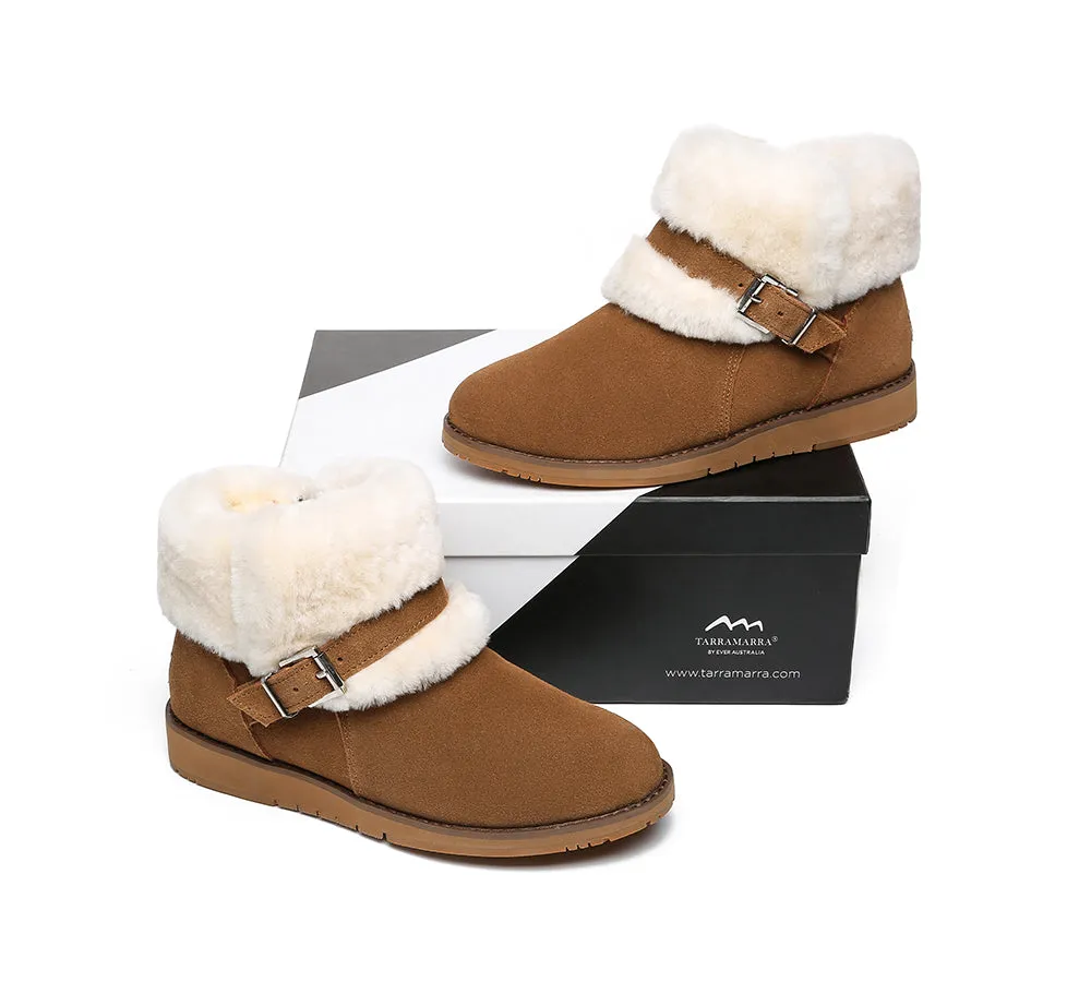 TARRAMARRA® UGG Boots Women Sheepskin Wool Collar Ankle Colette