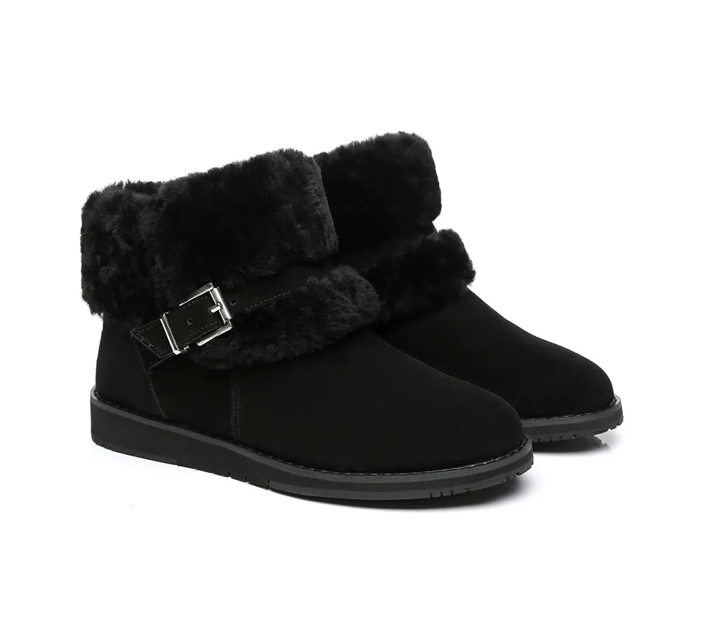 TARRAMARRA® UGG Boots Women Sheepskin Wool Collar Ankle Colette