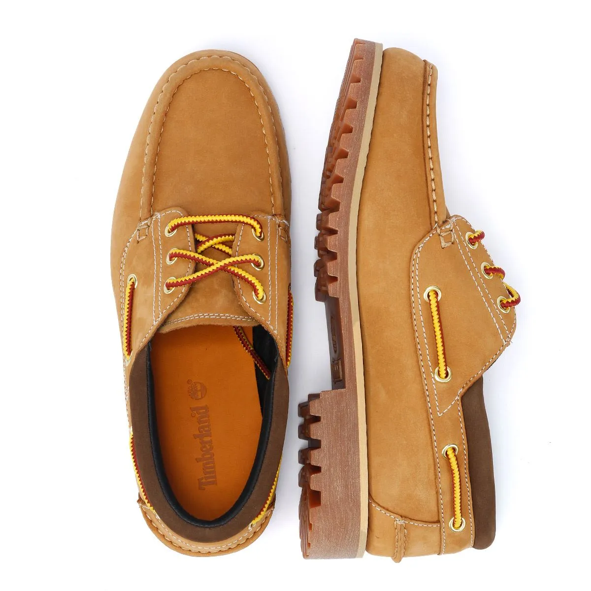 Timberland Authentic Leather Men's Wheat Lace-Up Boat Shoes