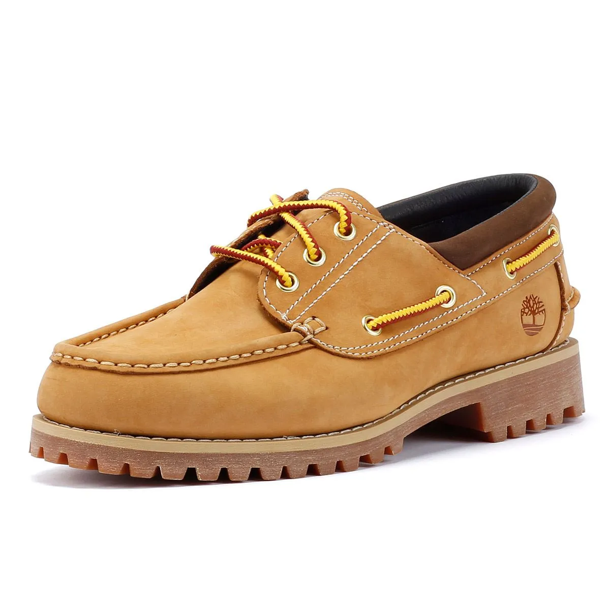 Timberland Authentic Leather Men's Wheat Lace-Up Boat Shoes