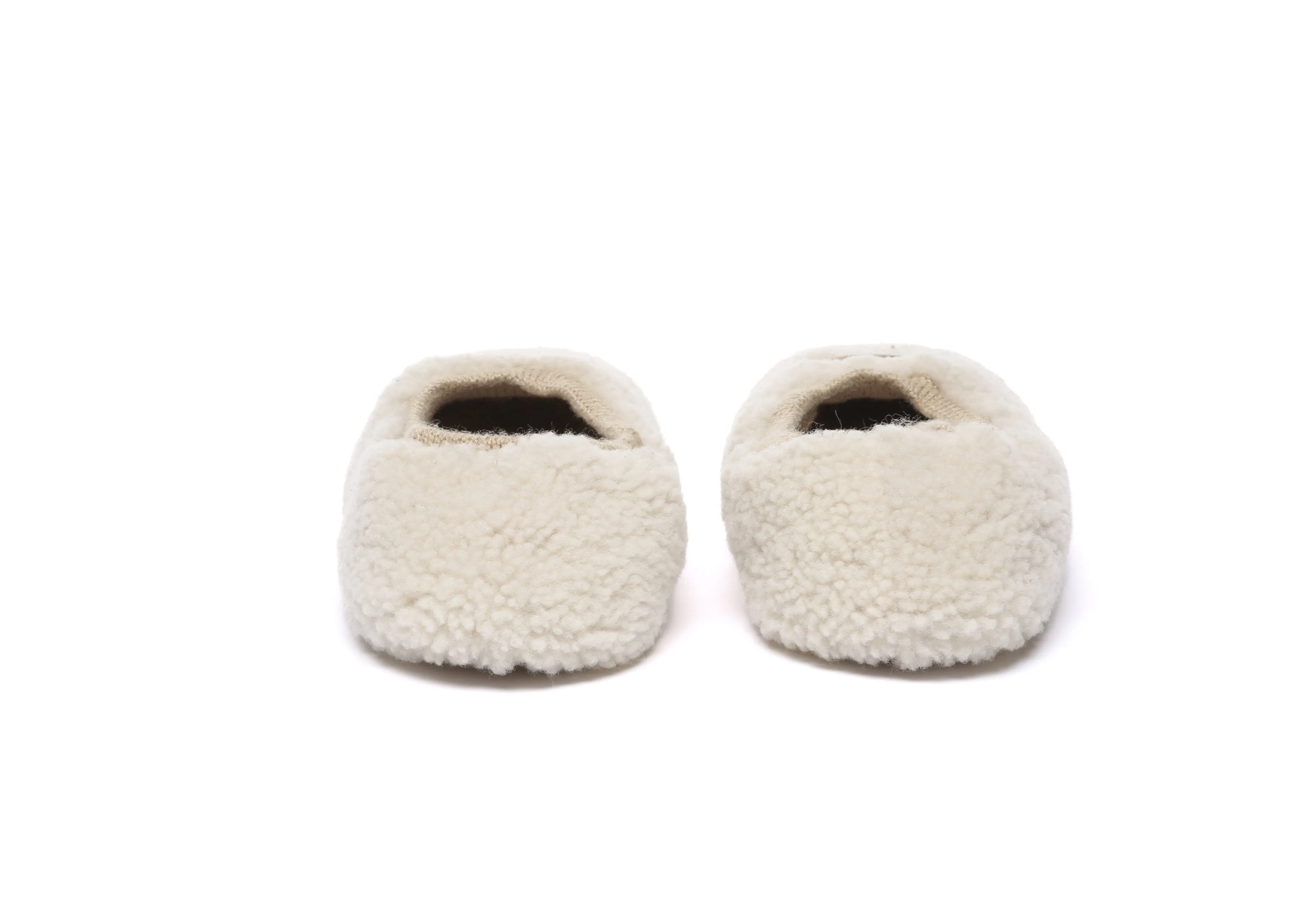 UGG Slippers Women Curly Sheepskin Wool Elastic Ballet Flats Lucina