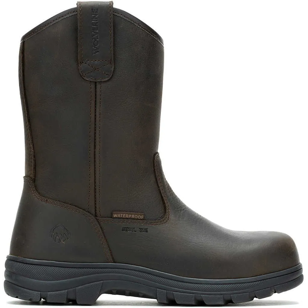 Wolverine Men's Carlsbad 10" Steel Toe WP Wellington Work Boot- Brown- W241066