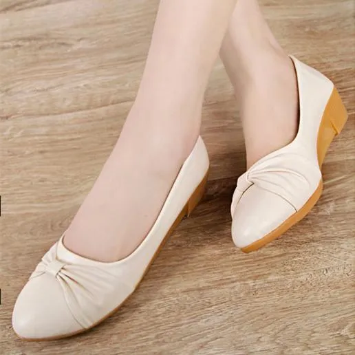 Women fashion casual shallow bowknot slip on loafers