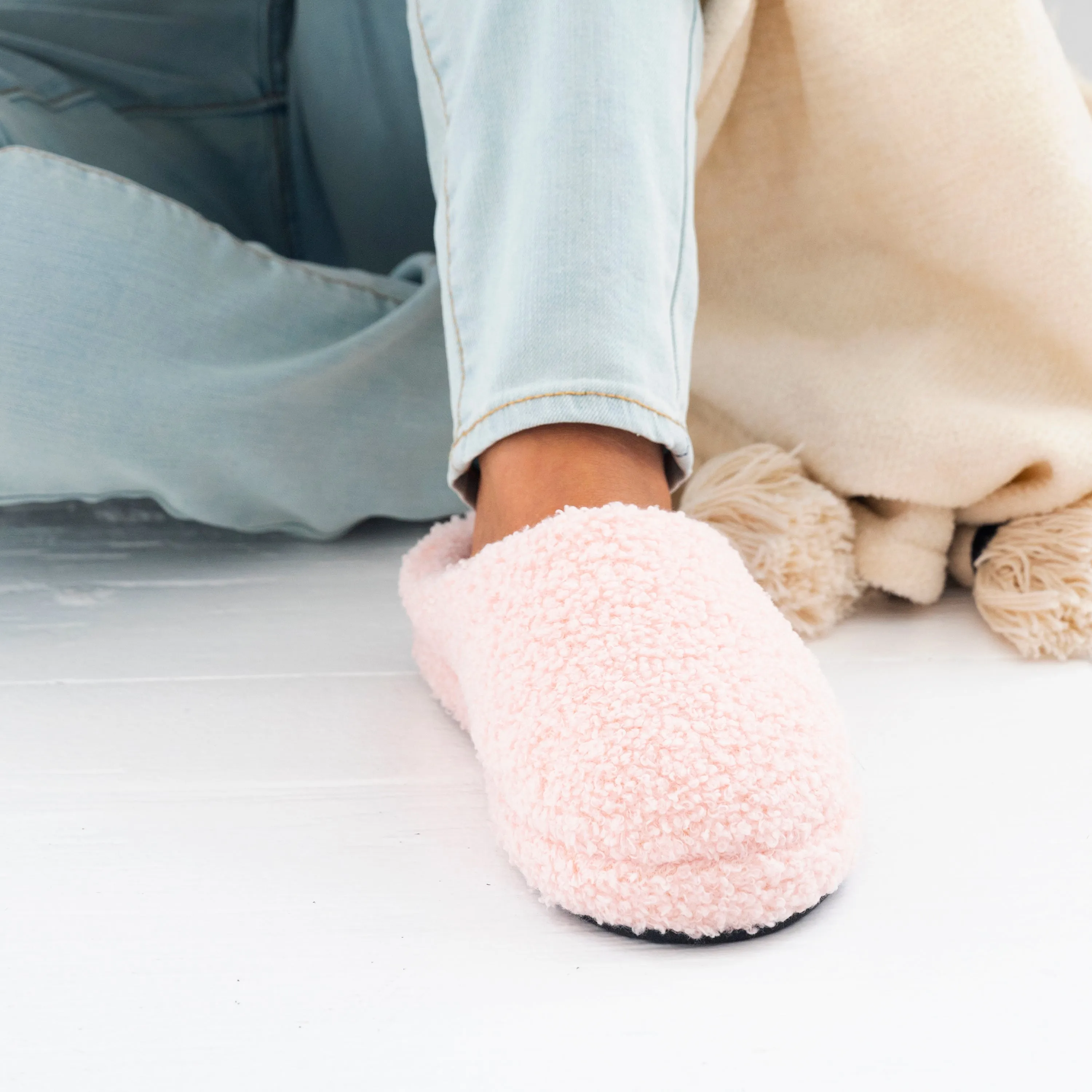 Women's Fiona Clog Slippers With Berber And Memory Foam